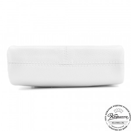 Кожаный клатч "Марта" (белый)